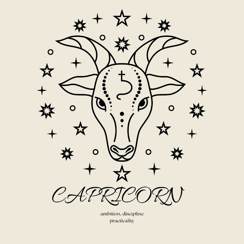 Steinbock Sternzeichen Design