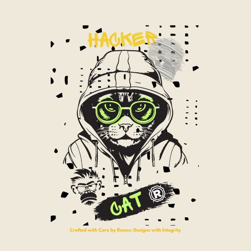Cyber Cat: Hacker-Kätzchen T-Shirt
