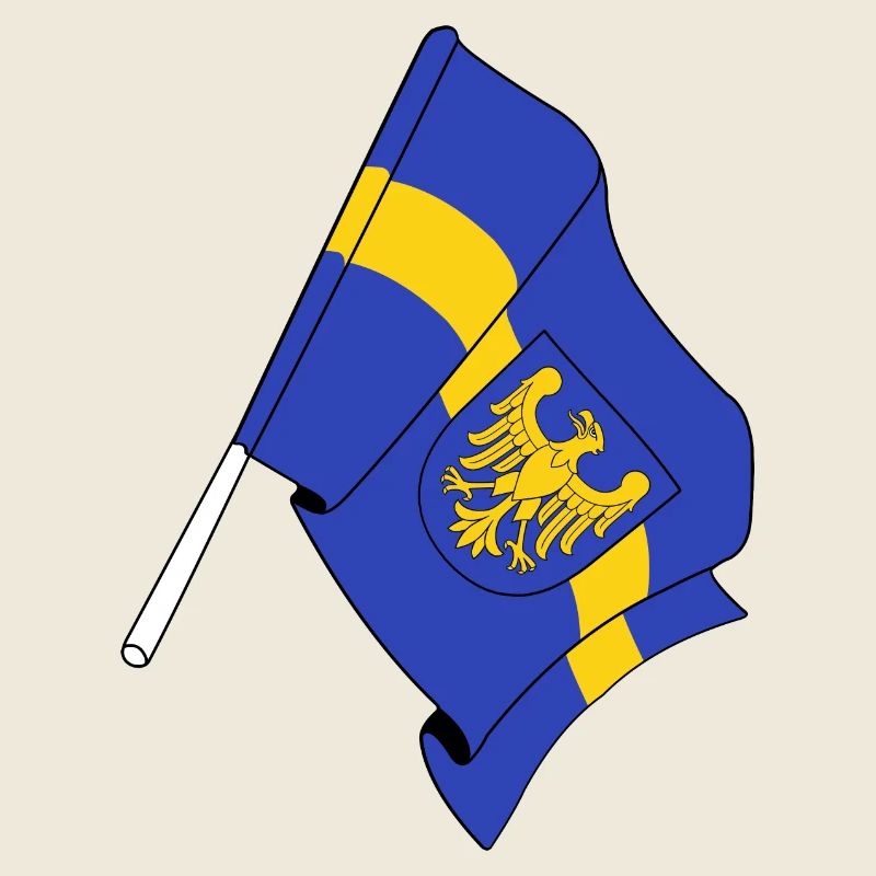 Drapeau : Silésie, Pologne