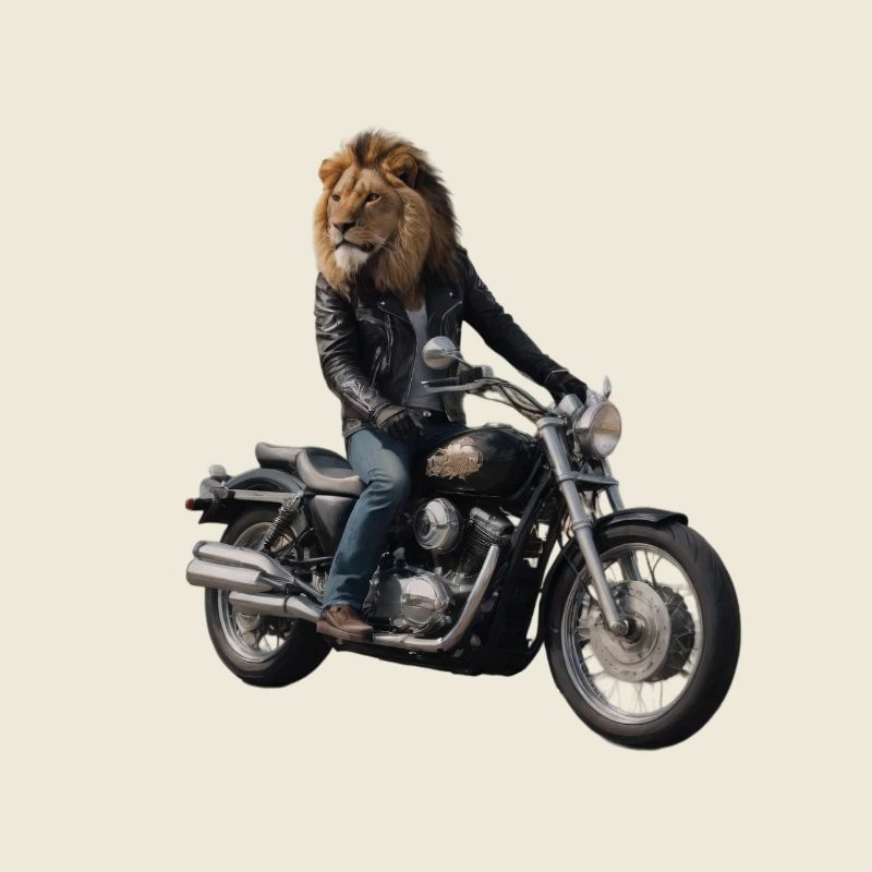 Biker-Löwe