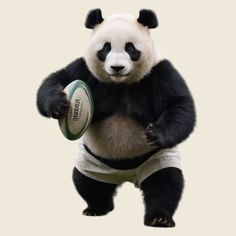 Sportlicher Panda