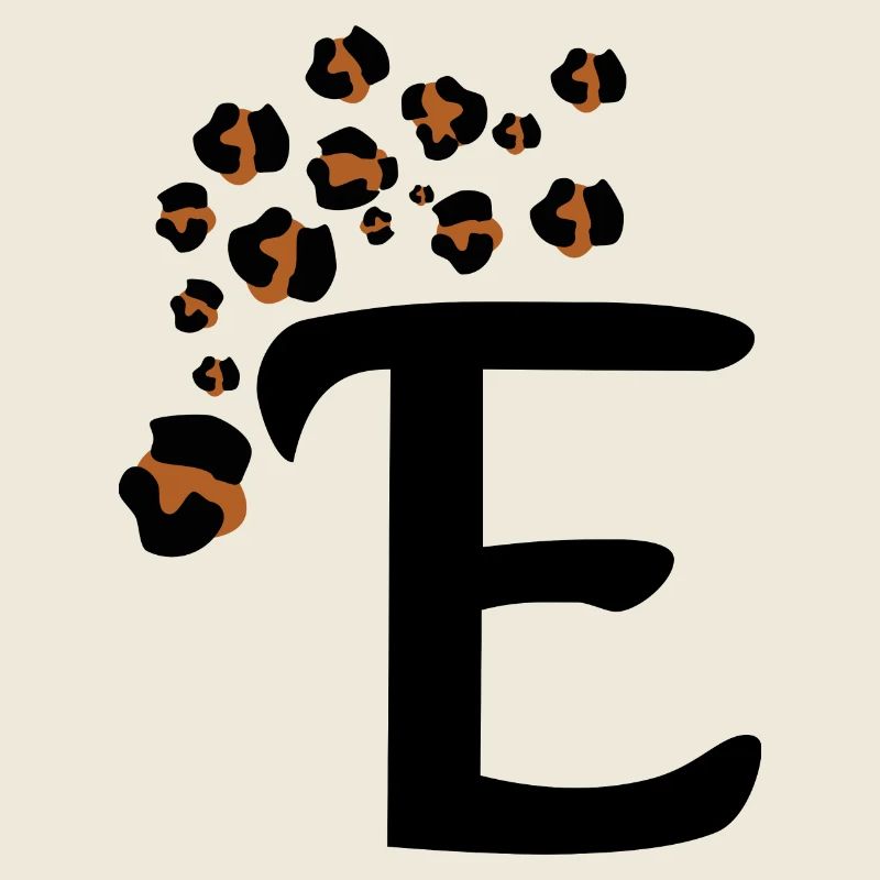 Buchstaben e Leopardenmuster