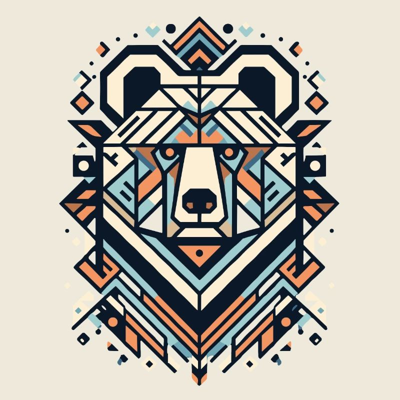 Abstraktes Tier Bär 2