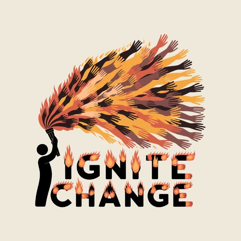 Changement – Des mains unies de feu et d’action