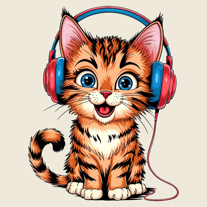 Headphone Kitten