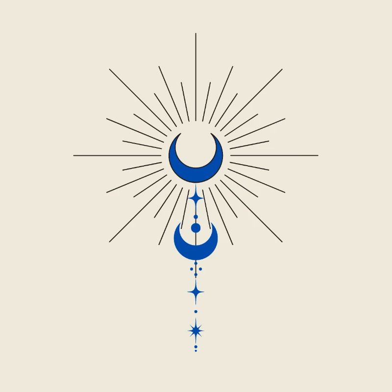 Symbole de paix avec lune