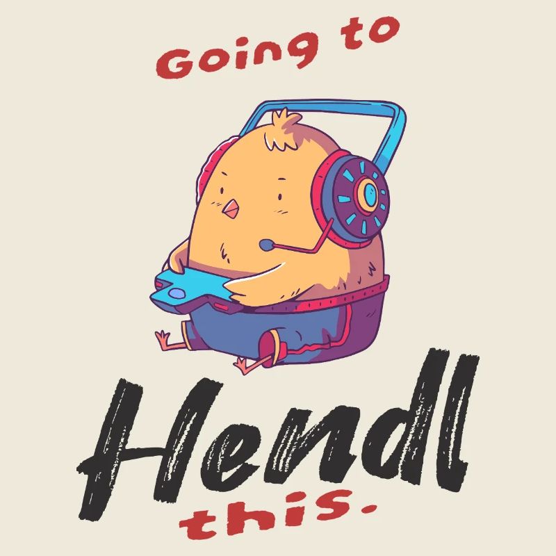 Küken mit Gaming-Accessoires