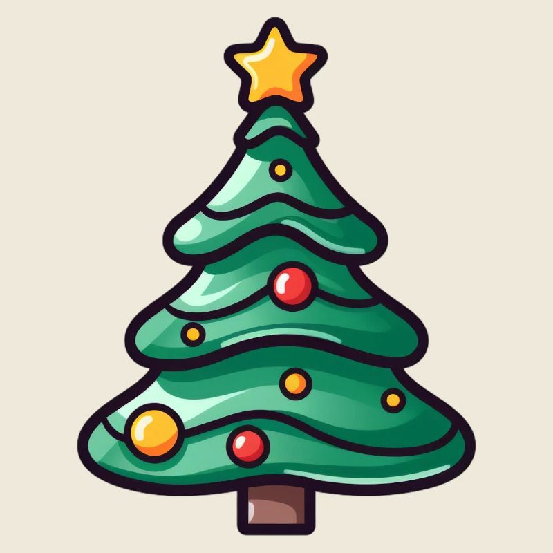 Festlicher Weihnachtsbaum Illustration