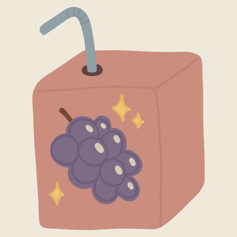 Conception de boîte de jus de raisin