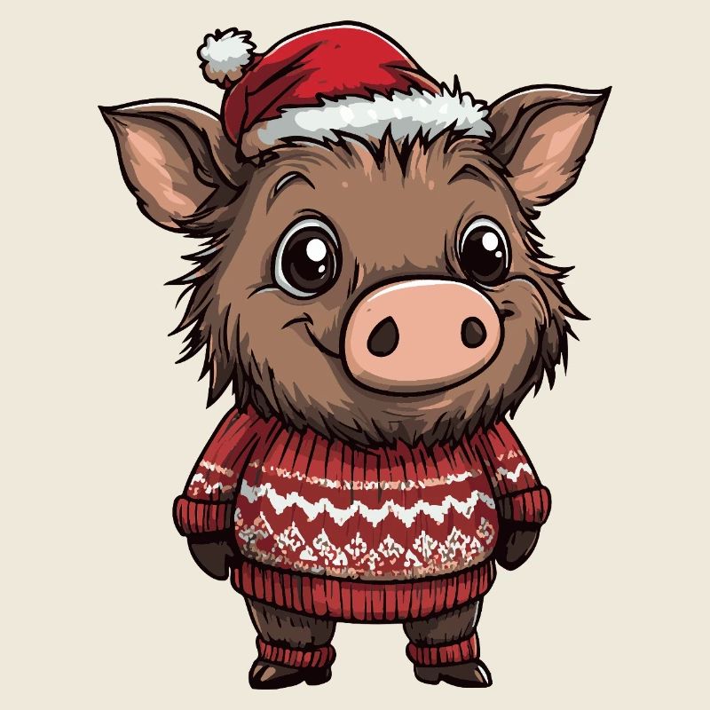 Schwein Weihnachten Wildschwein