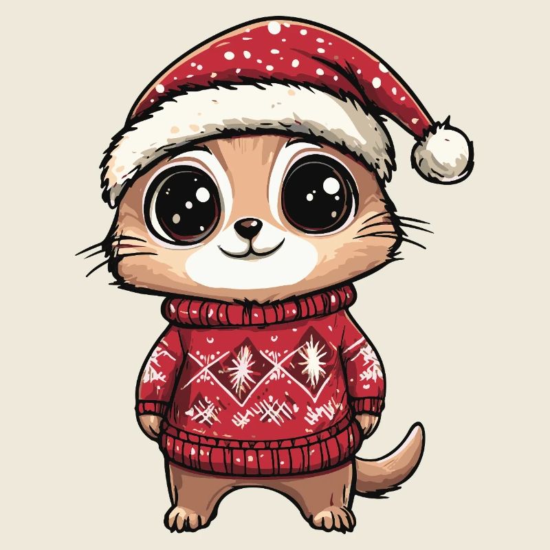 Erdmännchen Weihnachten Xmas