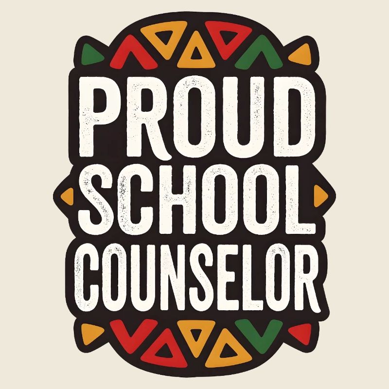 School Counselor Pride Geometric Pattern