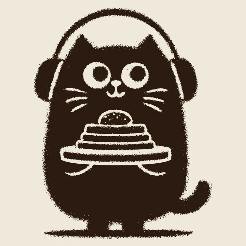 KatzenDJ mit Pfannkuchen