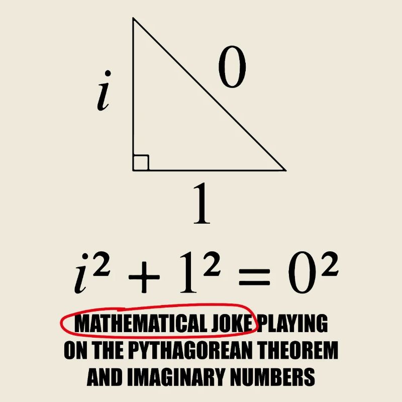 Lustiges Mathe-Motiv mit Pythagoras-Witz