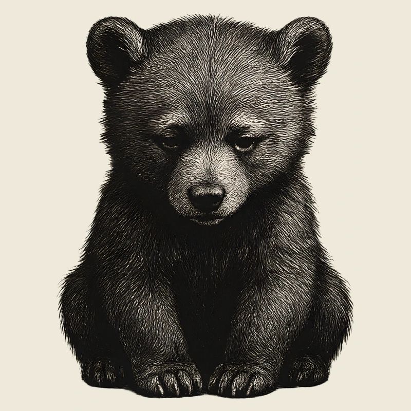 Black and White Bear Cub