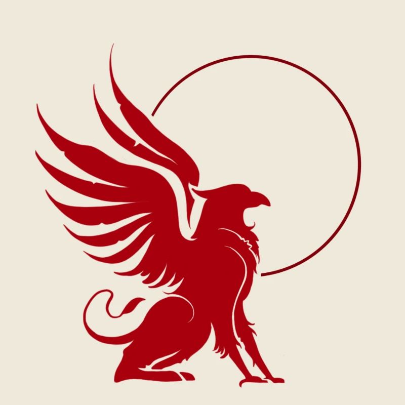 Griffon Rouge en Cercle