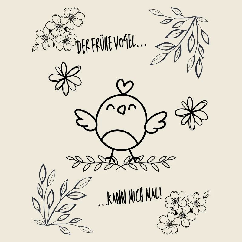 Früher Vogel mit Attitüde