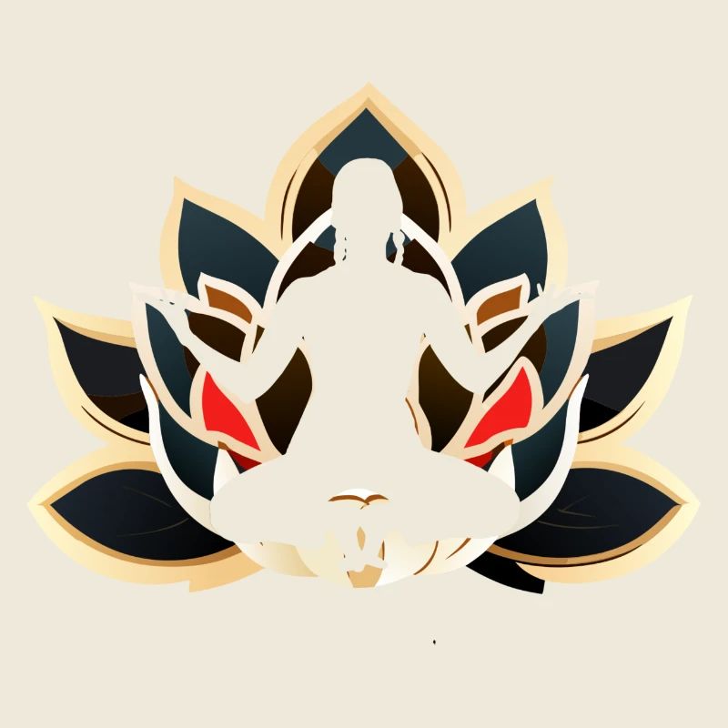 Yoga méditation Style Design Fleur de Lotus