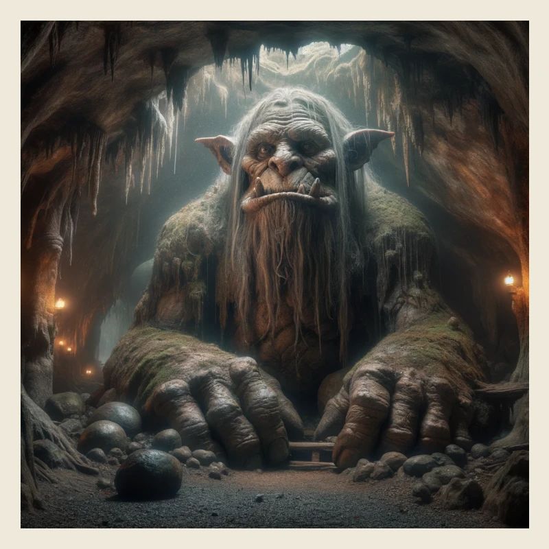 Troll in der magischen Höhle