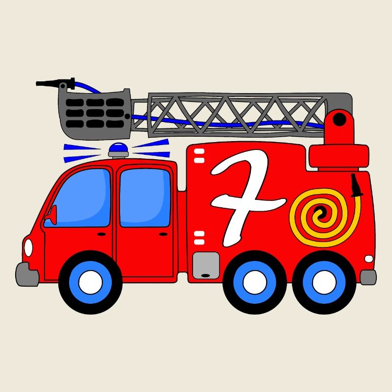 Feuerwehrfahrzeug 7 Geburtstag Kinder
