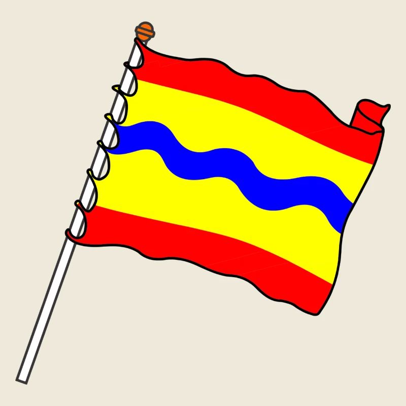 Flag Overijssel the overijselse province flag