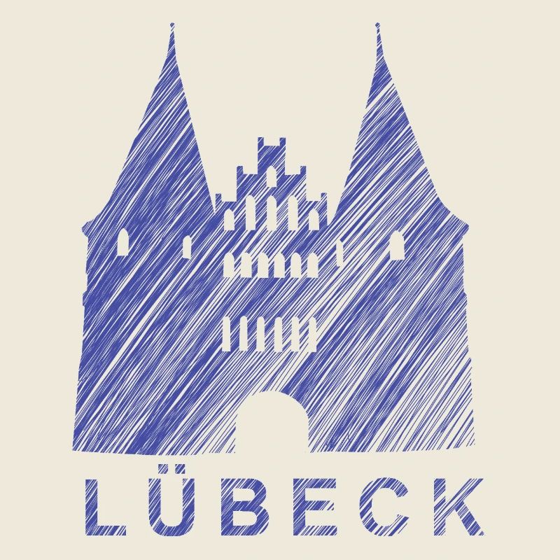 Lübeck Holsten Gate – Artistic Sketch Style