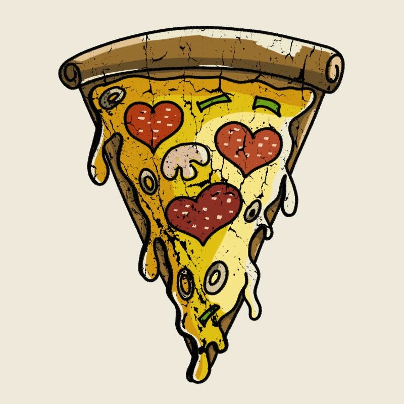 Washed and Worn Pizza Piece - Pizza - Love