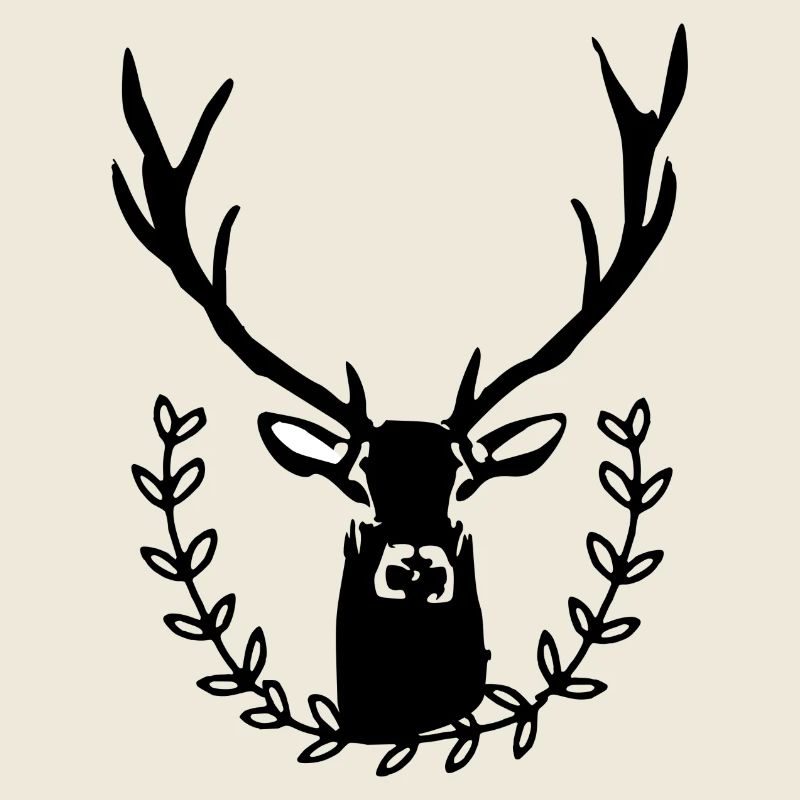 Deer with laurel wreath