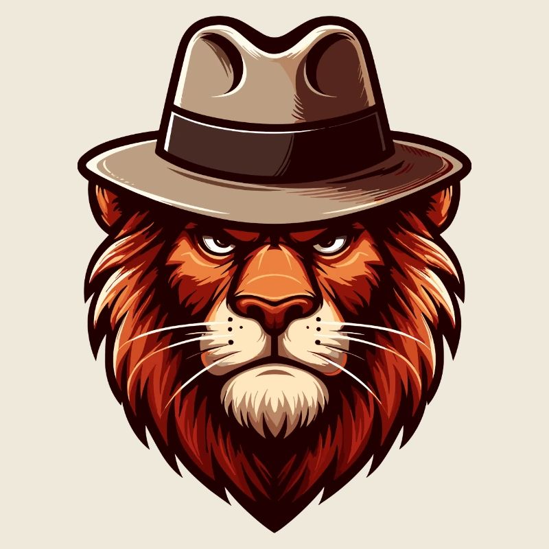 Lion with hat