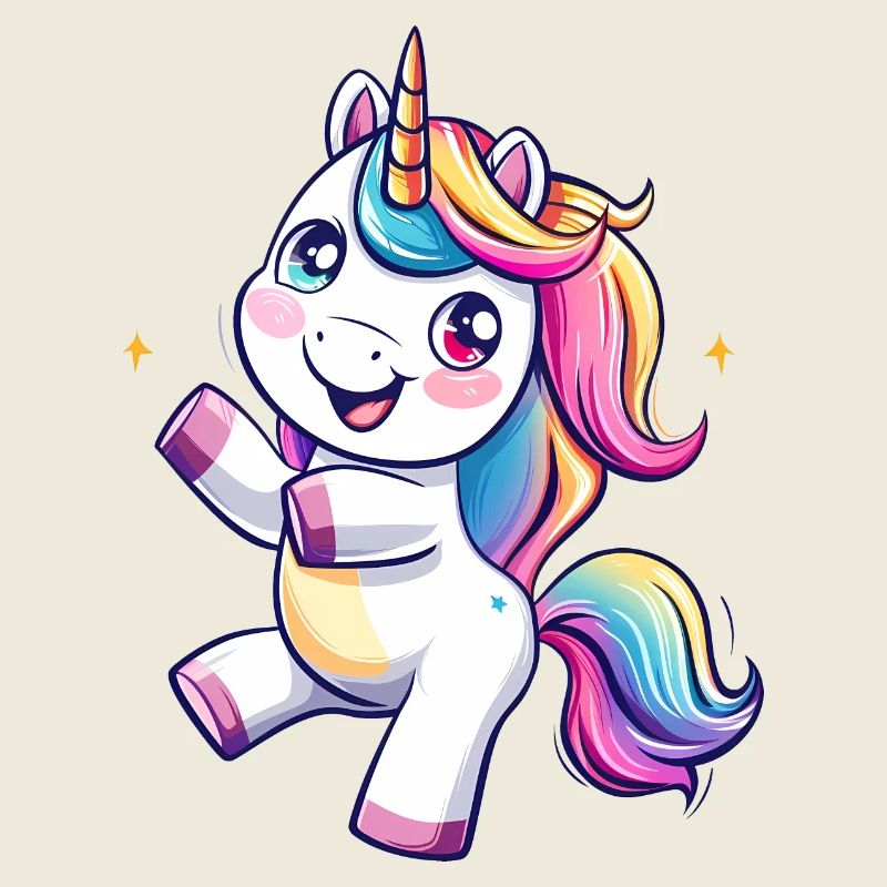 Süßes tanzendes Einhorn
