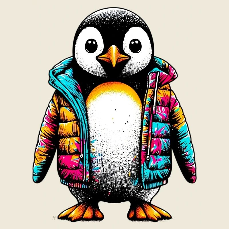 Pinguin mit Jacke Jacke