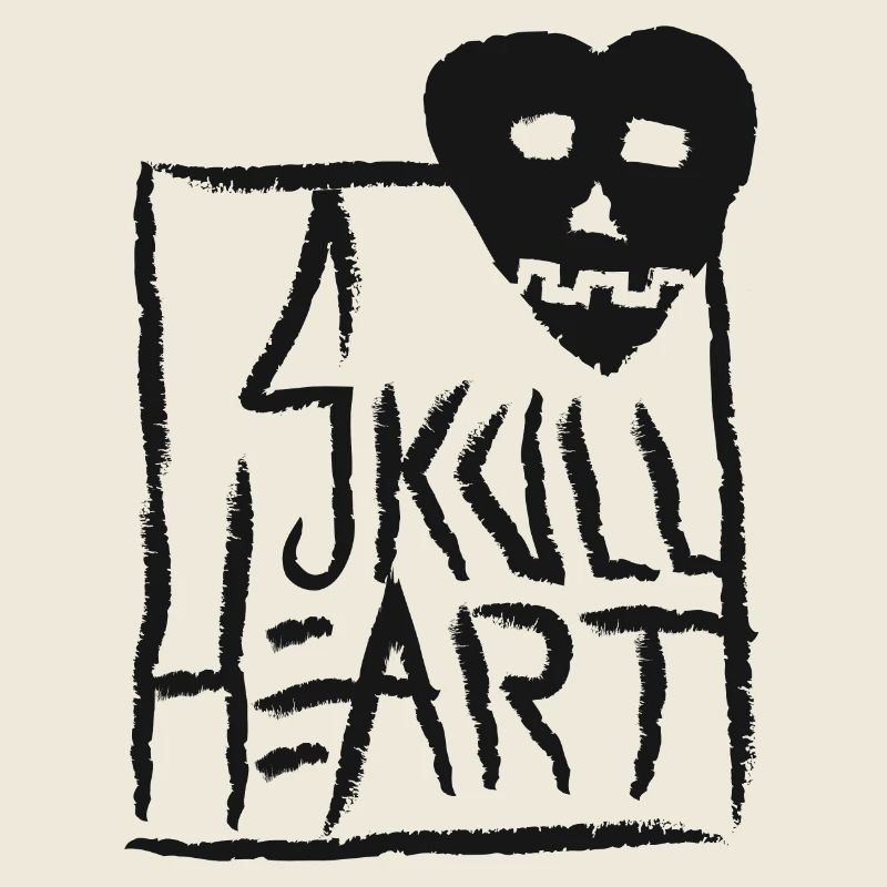SkullHeart Logo Square Black
