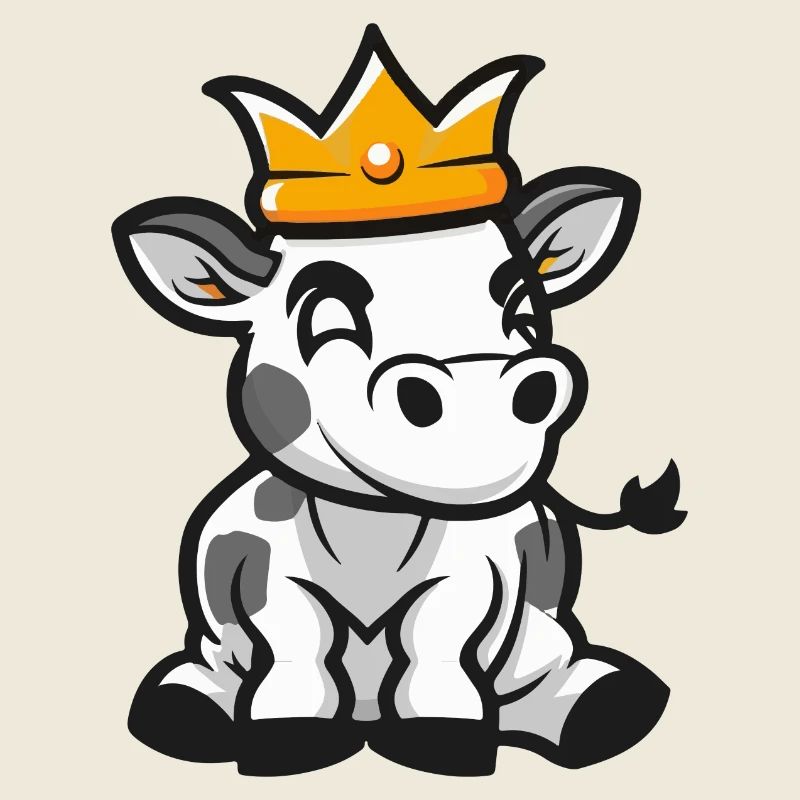 Kuh Cartoon Krone