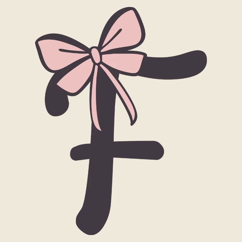 Anfangsbuchstabe F Schleifchen