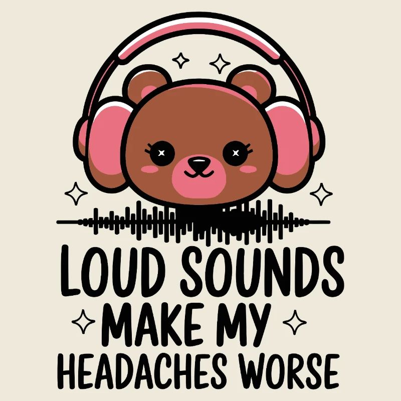 Bär mit Kopfhörern