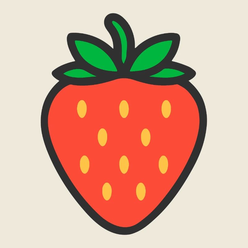 STRAWBERRY LOGO ICON FRUIT