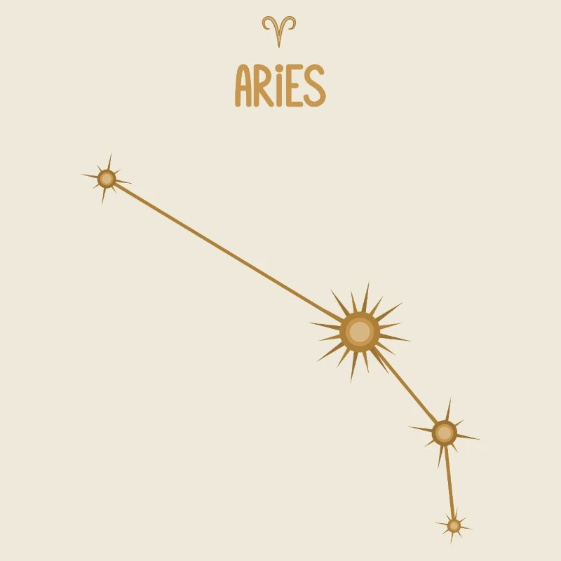 Widder Sternzeichen Sternkonstellation Goldene Töne