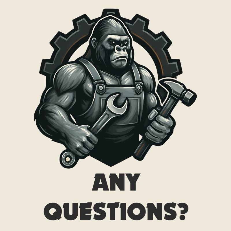 Starker Gorilla Schmiedemotiv