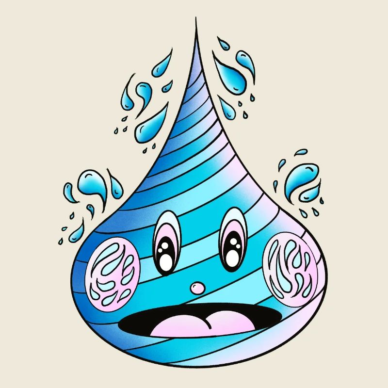 Aufgeweckter Wassertropfen