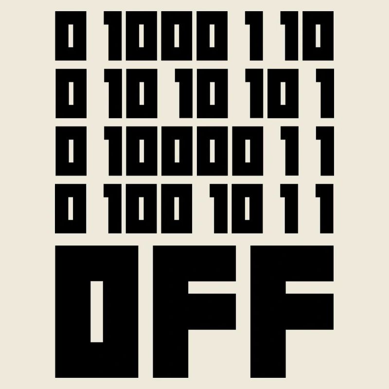 Binärcode F**k OFF – Nerd Humor & Geek Code