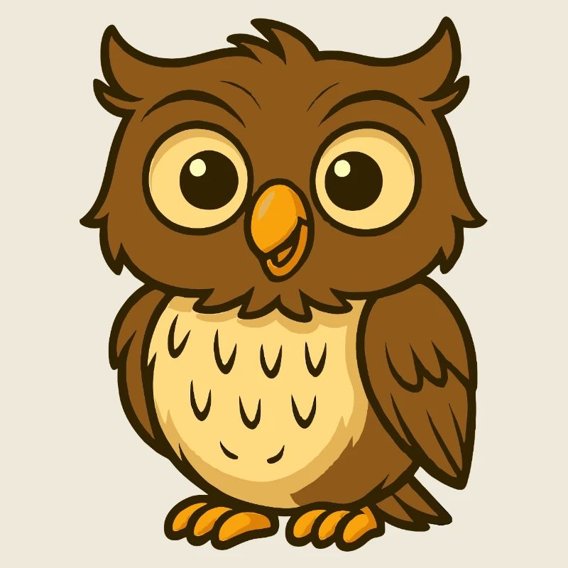 Kuschelige Eulenfigur Cartoon