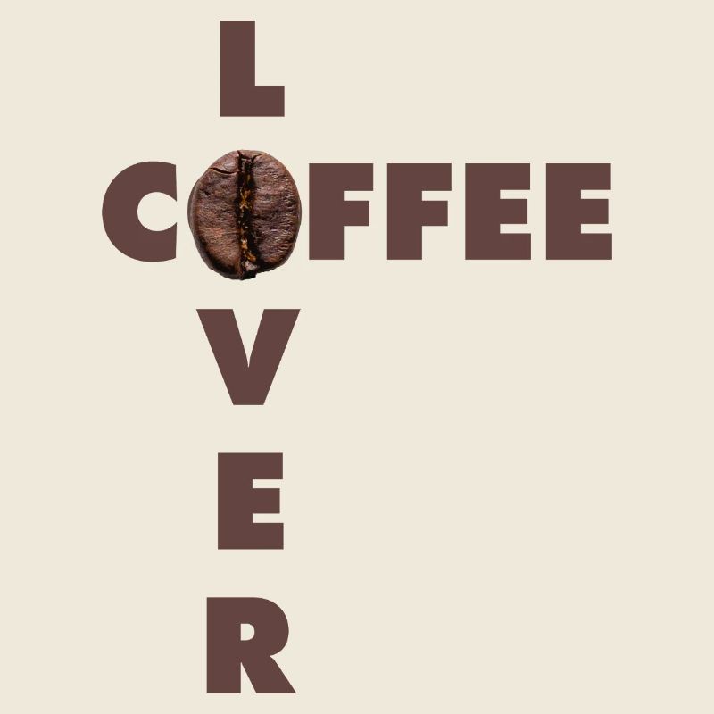 Kaffeeliebhaber-Design mit echter Bohne