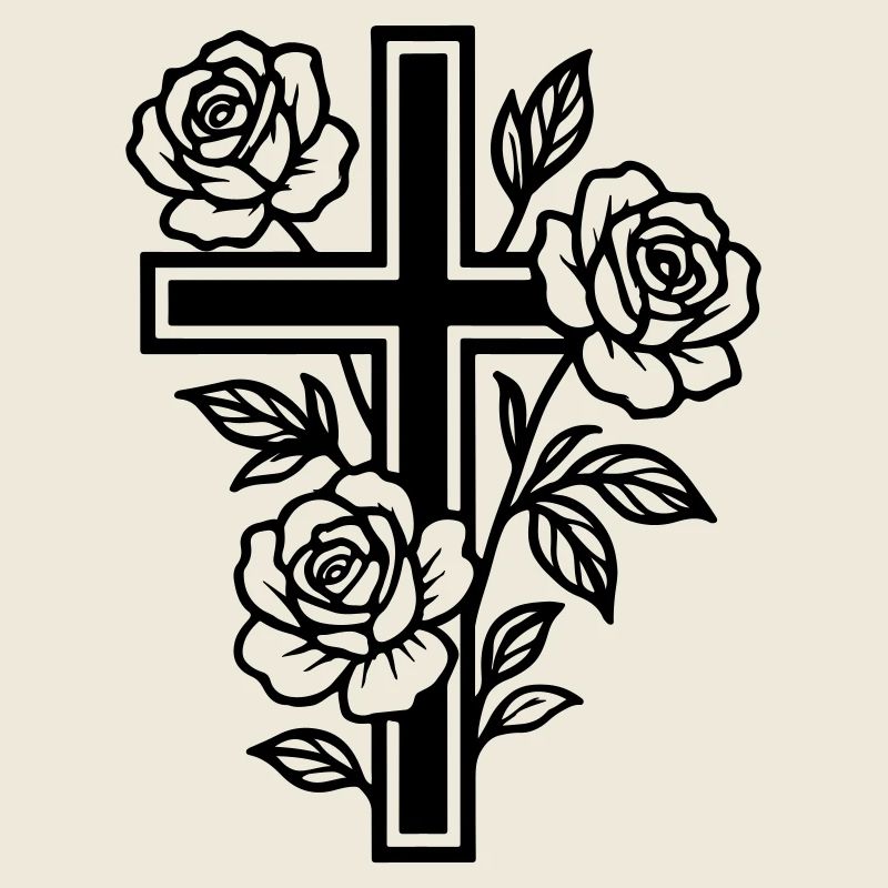 Fleurs à symbole de croix