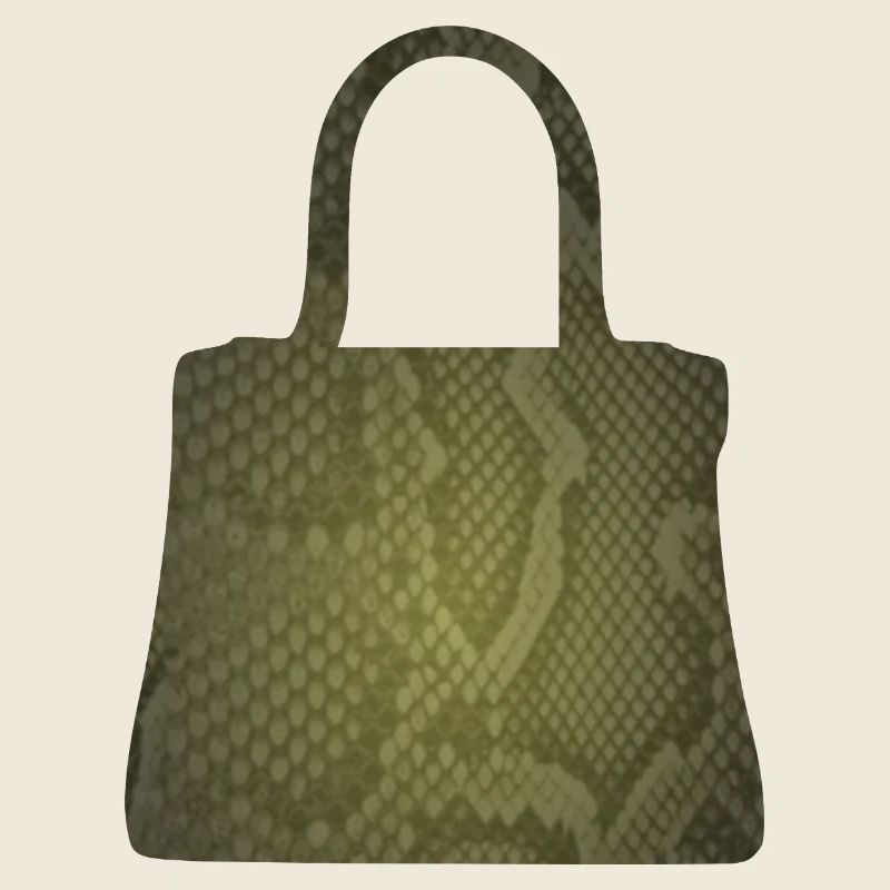 Olive Snake Skin Tote