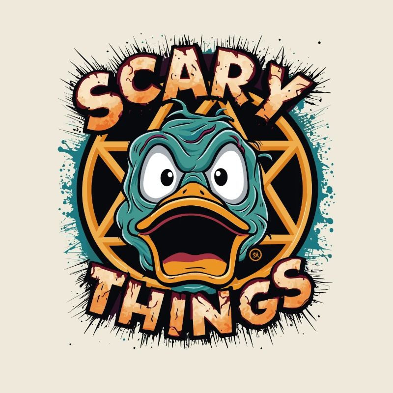 Duck - Comicstyle, Pentagramm, Ente