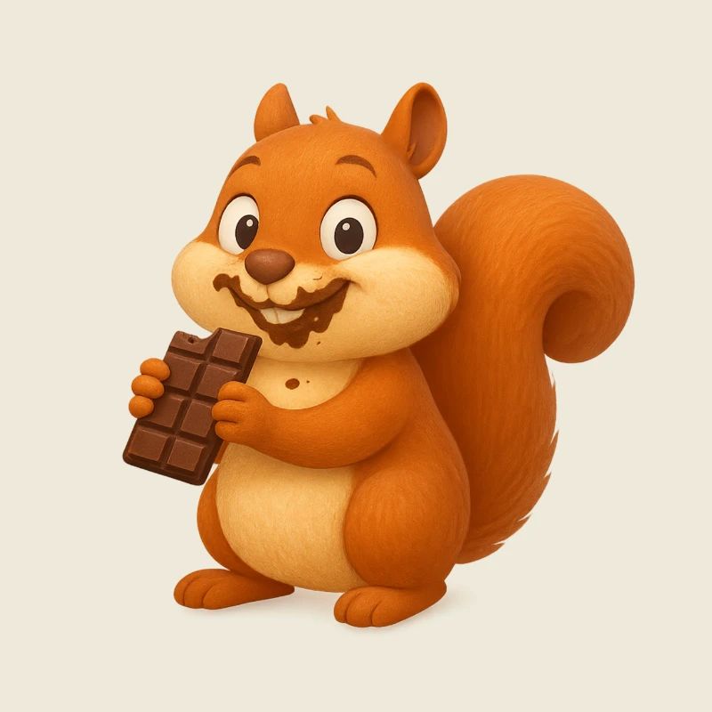ecureuil et chocolat
