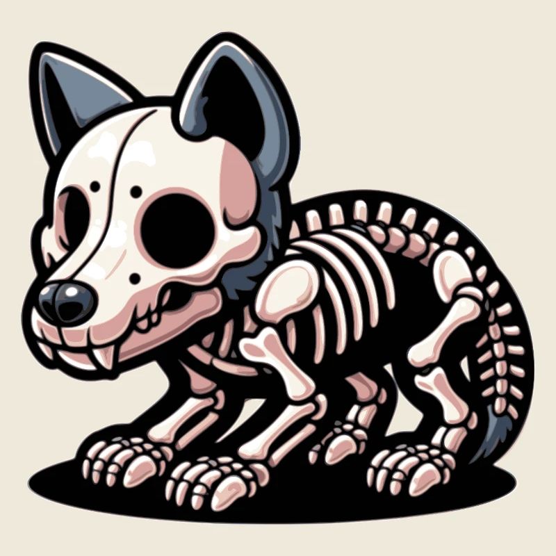 Skelett-Wolf