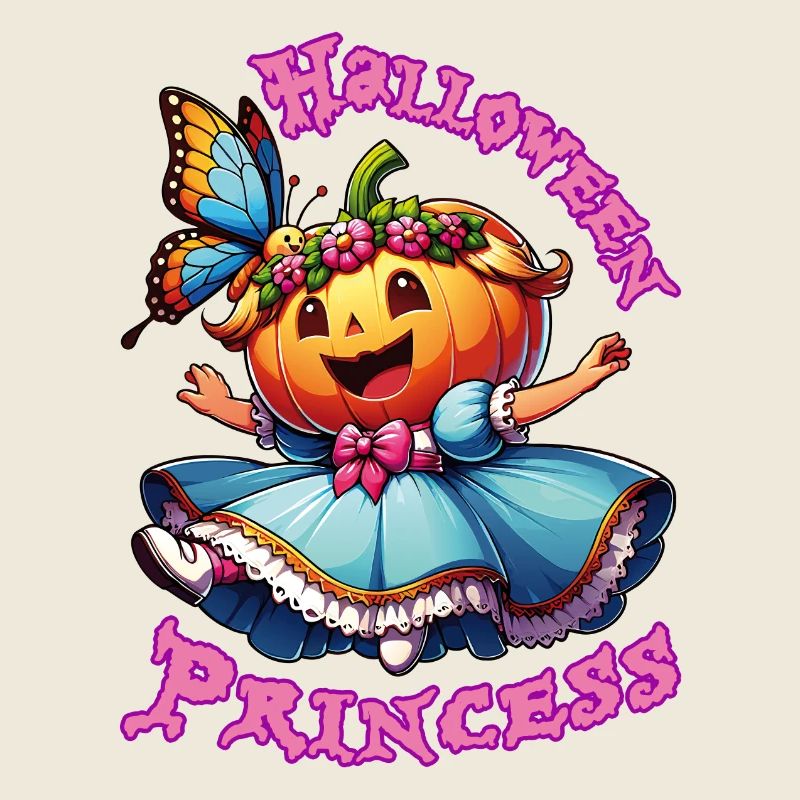 Cute Halloween Princess with Butterfly