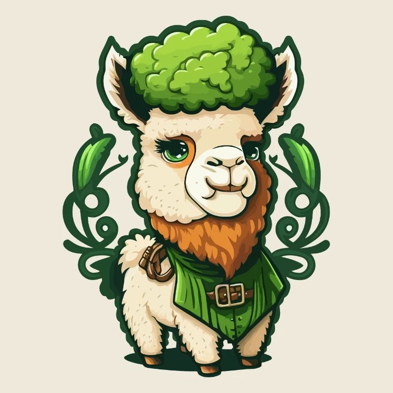 Sweet St Patrick's Day Lama