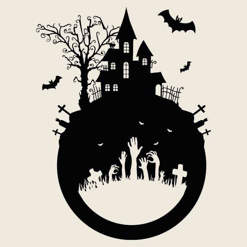 Maison hantée - Design Halloween